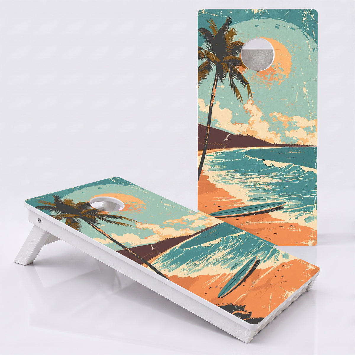 Weather Proof Tropical Cornhole Boards