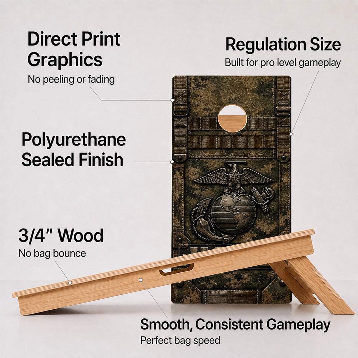 USMC Digital Camo Professional Cornhole Boards
