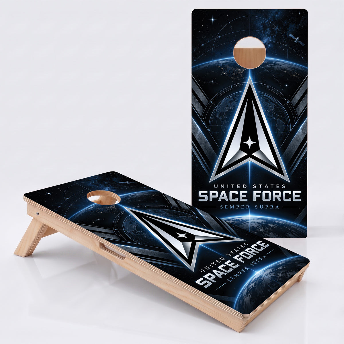 U.S. Space Force Delta Professional Cornhole Boards