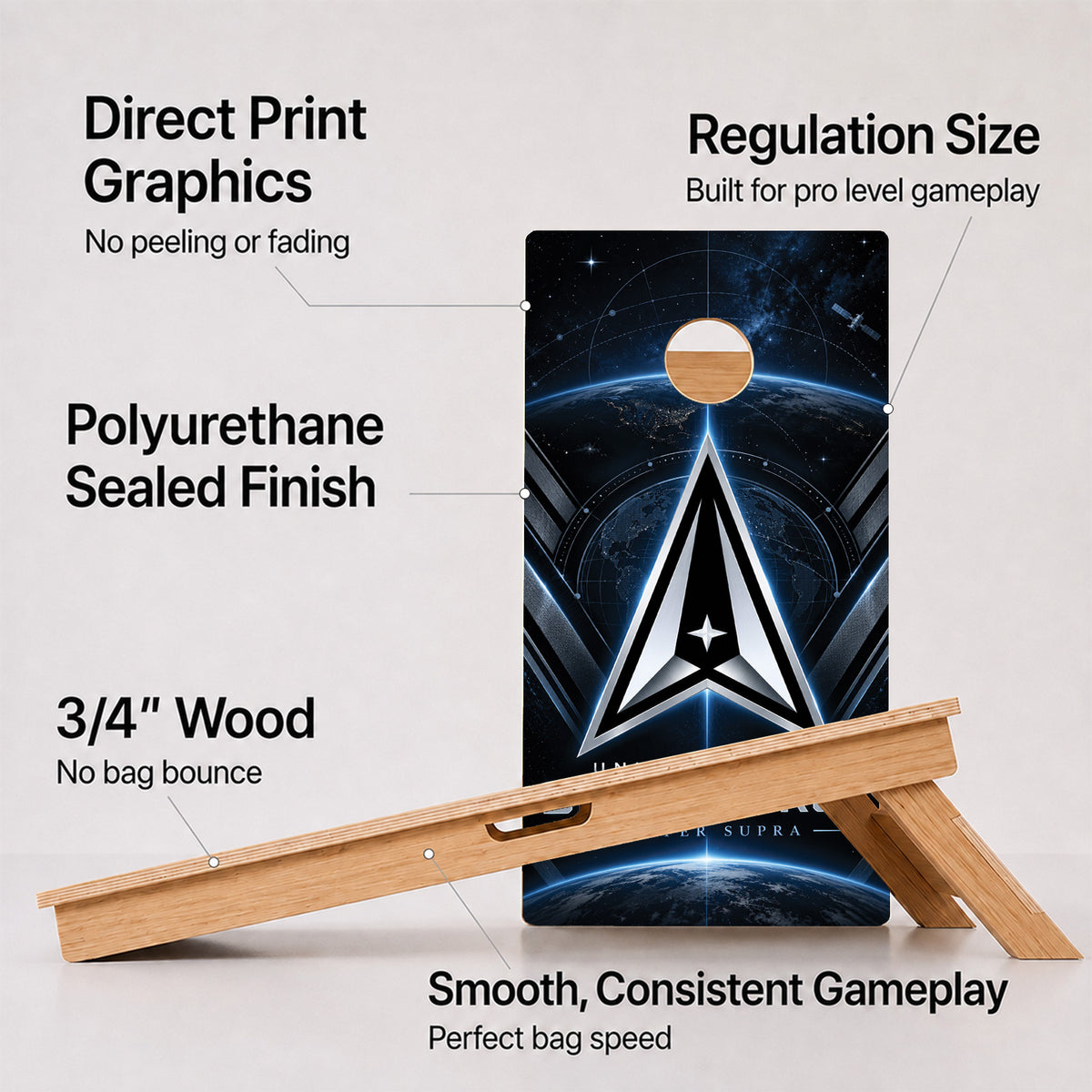 U.S. Space Force Delta Professional Cornhole Boards