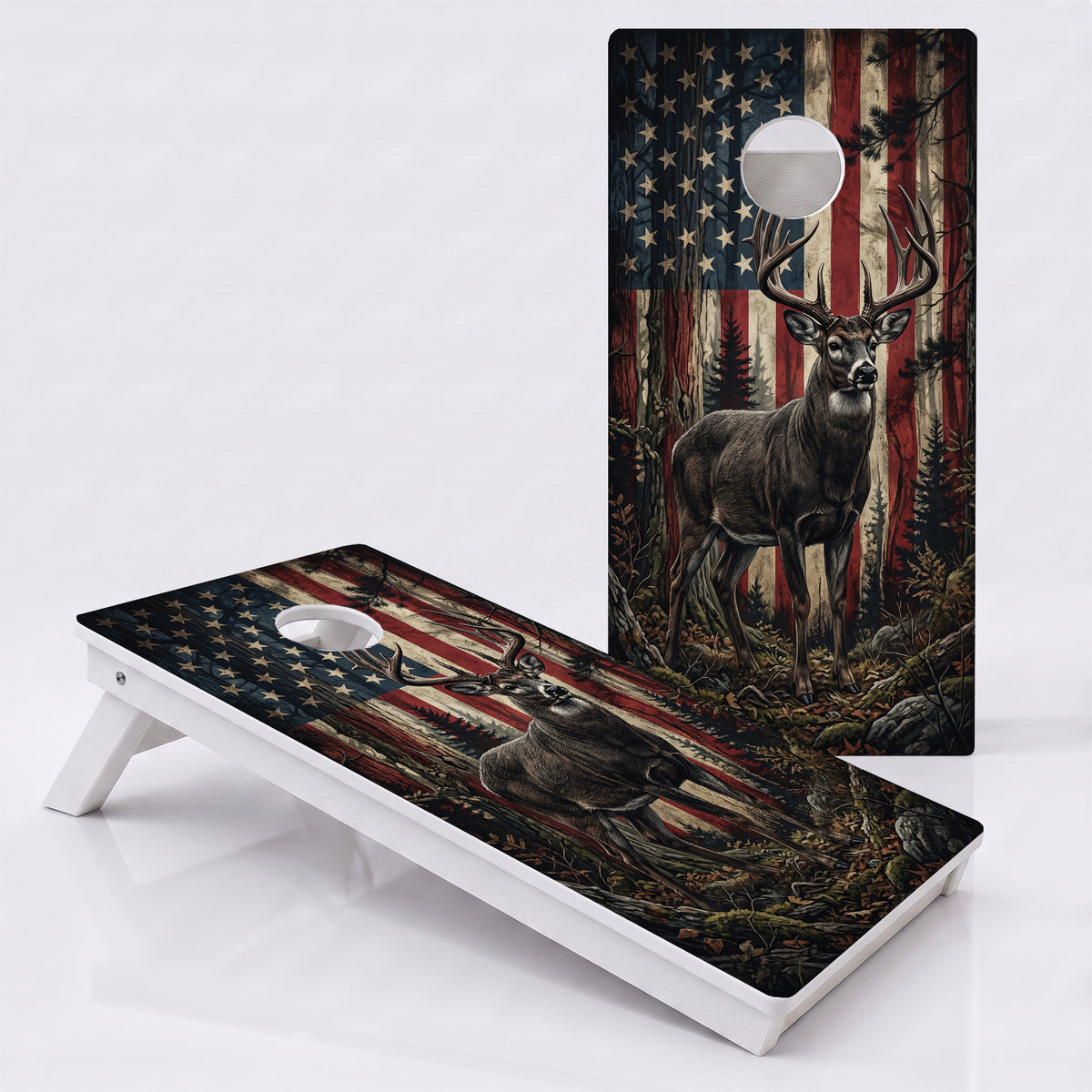 Patriot Whitetail Weather Proof Cornhole Boards