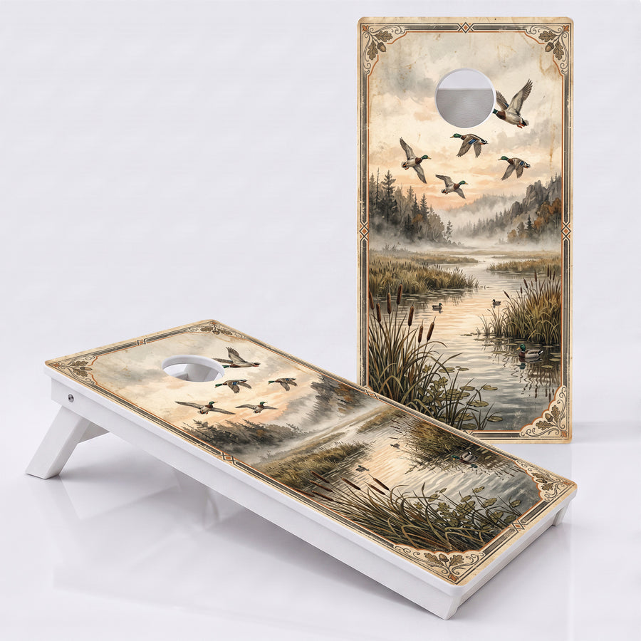 Vintage Duck Marsh Weather Proof Cornhole Boards