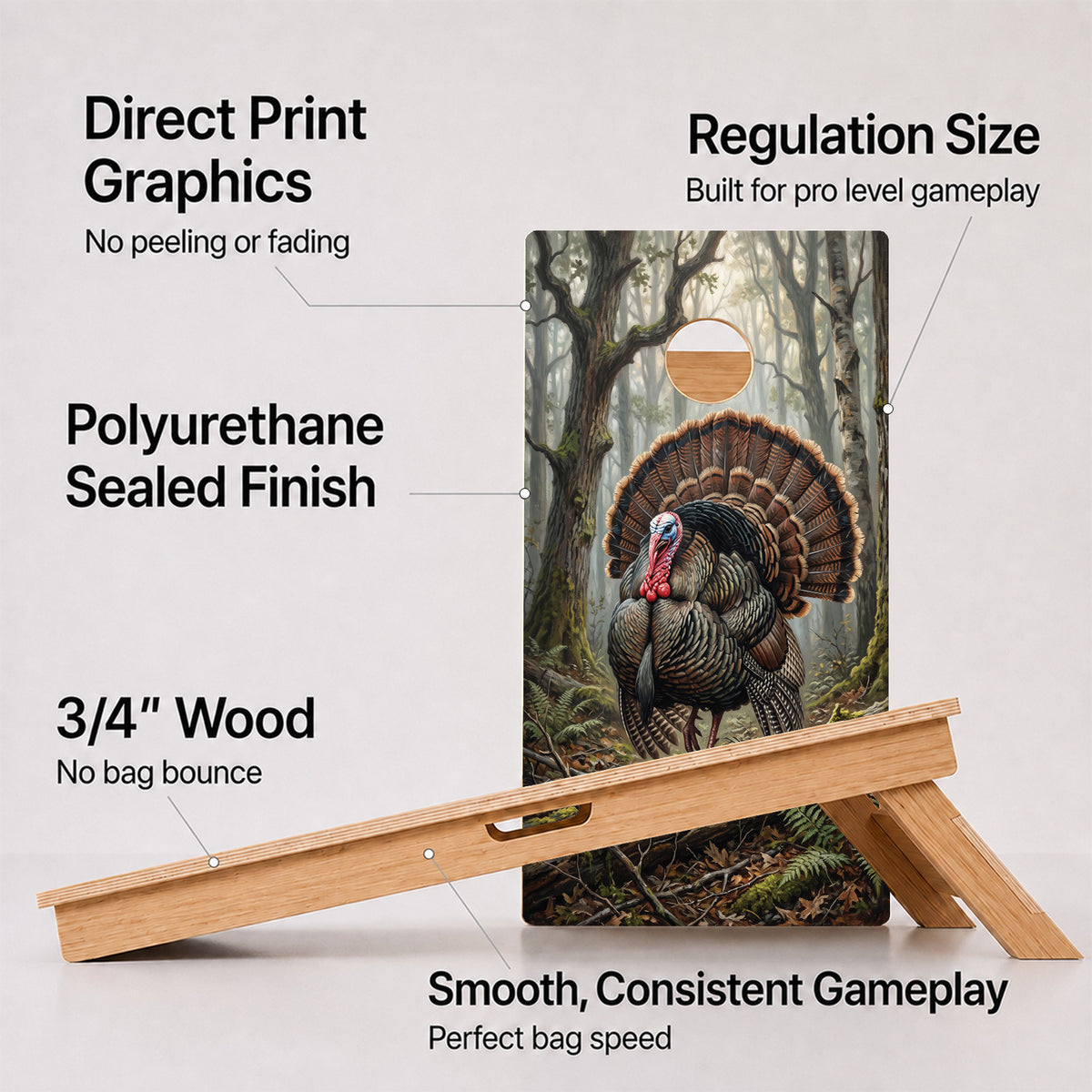 Wild Turkey Woods Professional Cornhole Boards