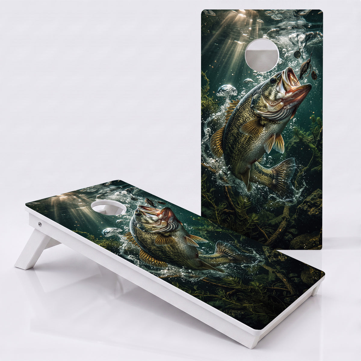 Bass Strike Weather Proof Cornhole Boards