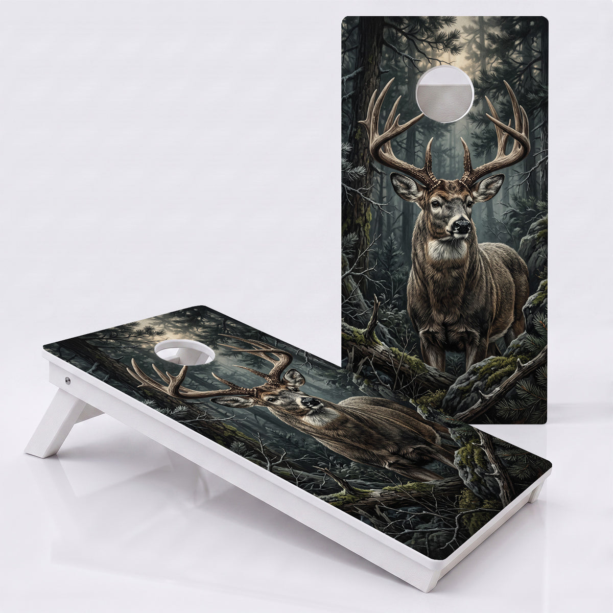 Dark Timber Whitetail Weather Proof Cornhole Boards
