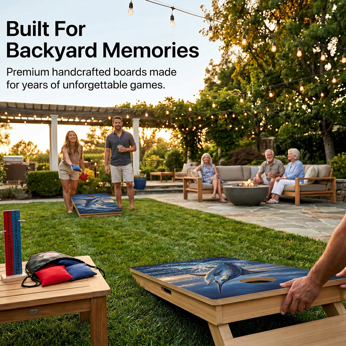Blue Marlin Professional Cornhole Boards