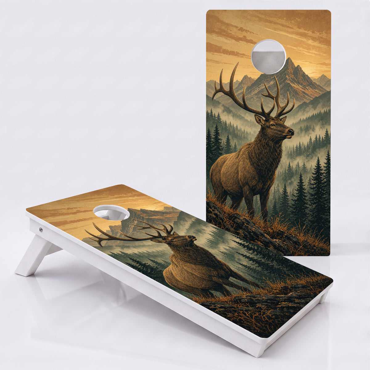 Golden Valley Elk Weather Proof Cornhole Boards