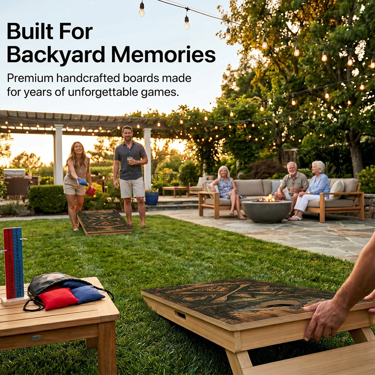 Campfire Paddles Lodge Professional Cornhole Boards