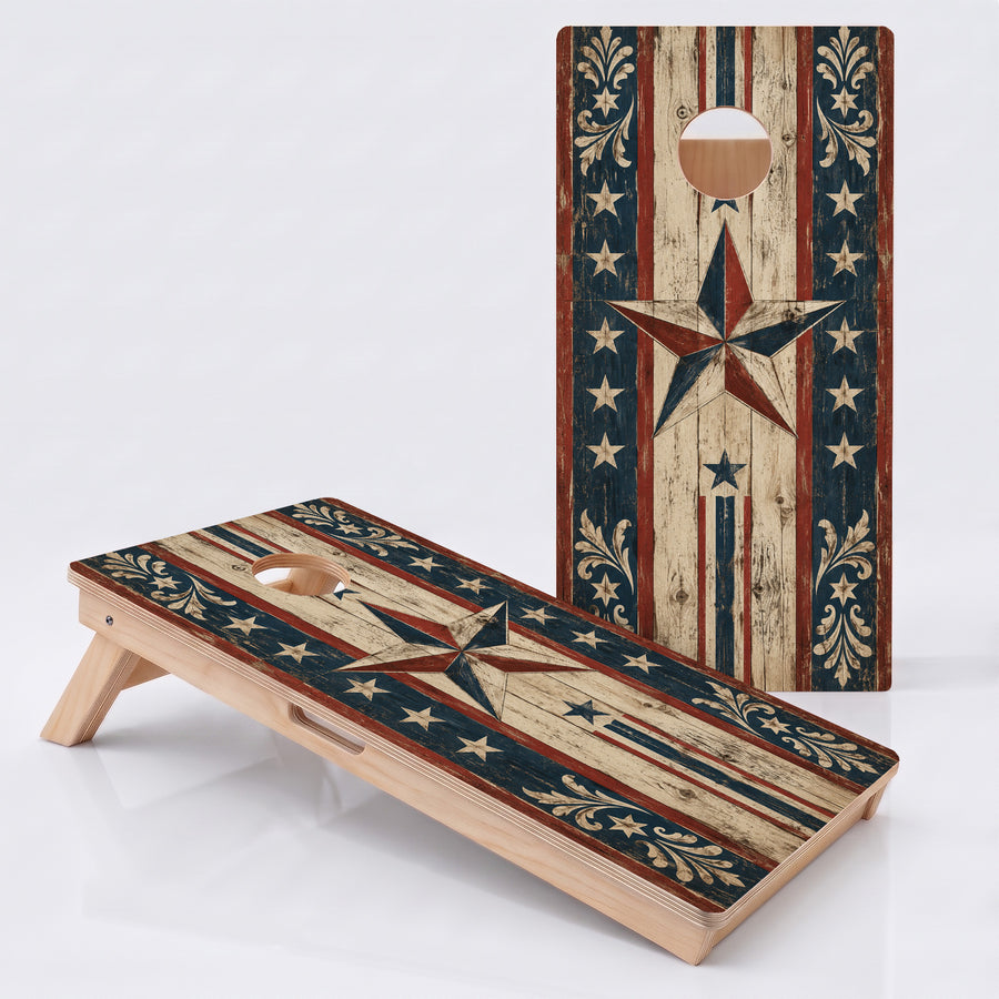 Rustic Barn Star Professional Cornhole Boards