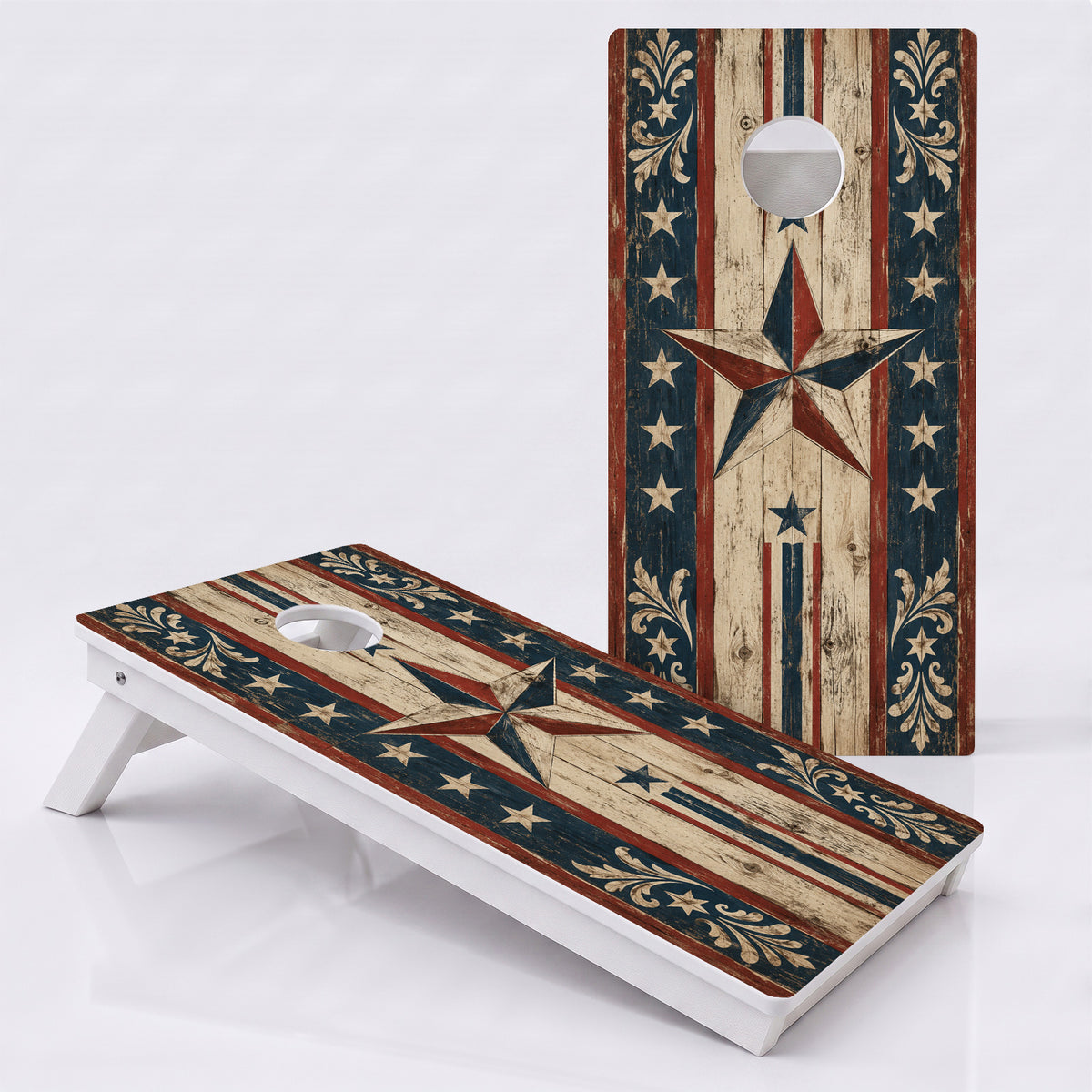 Rustic Barn Star Weather Proof Cornhole Boards