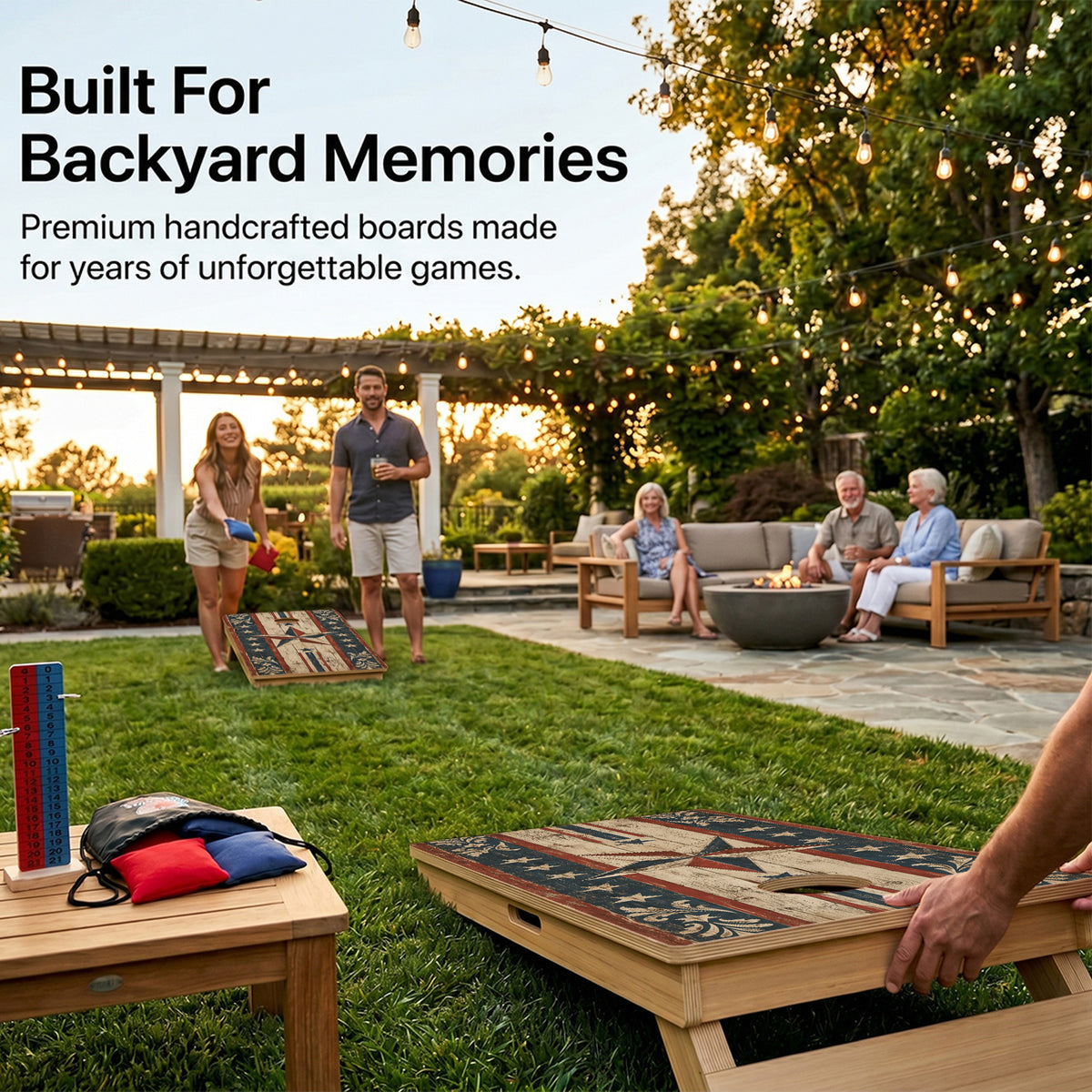 Rustic Barn Star Professional Cornhole Boards