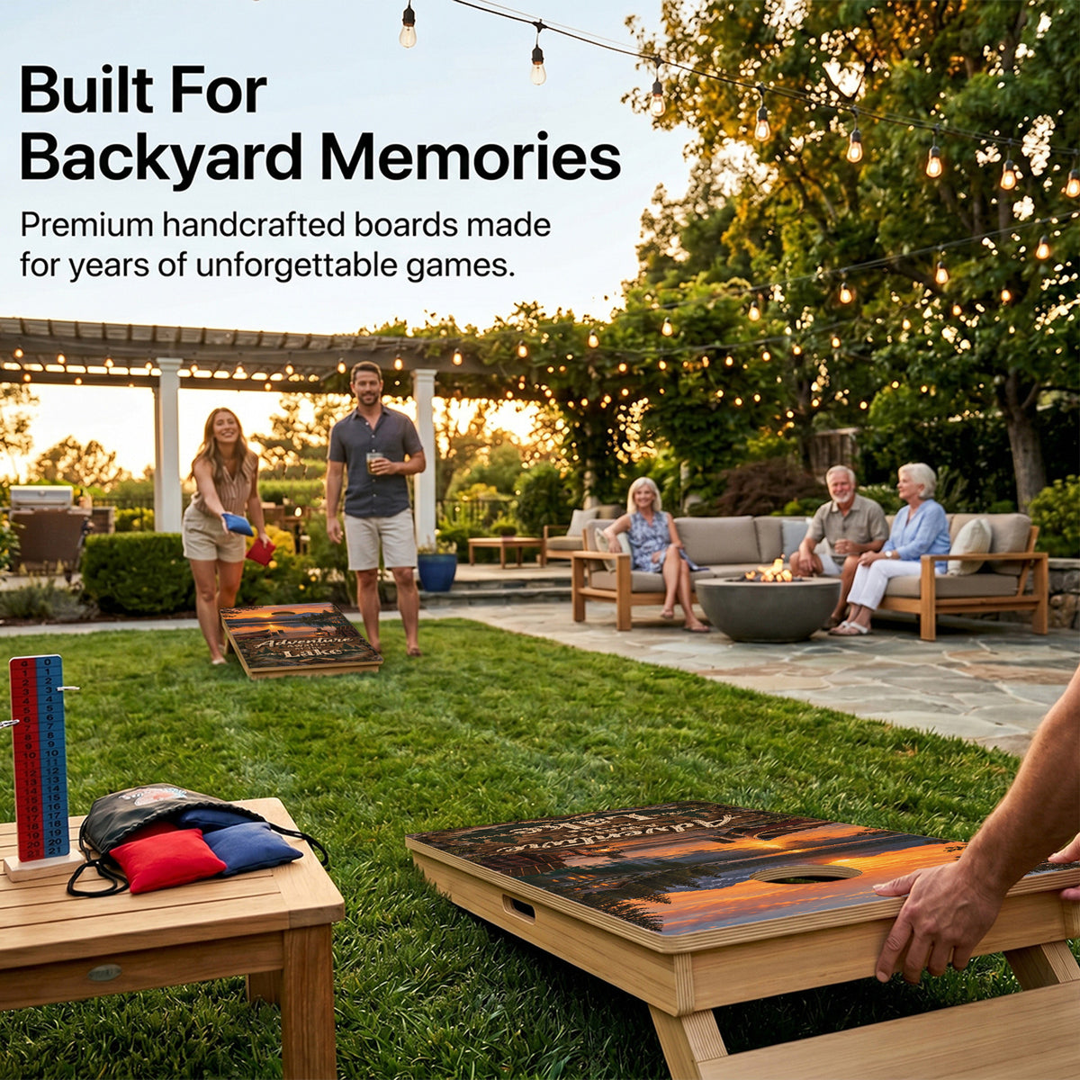 Adventure Awaits At The Lake Professional Cornhole Boards