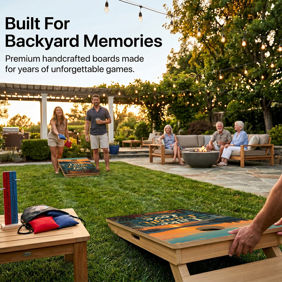 Lake Laugh Love Professional Cornhole Boards