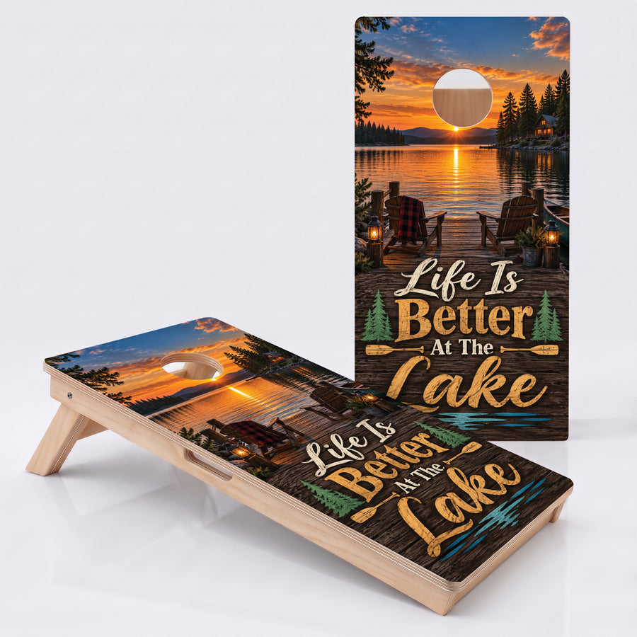 Life Is Better At The Lake Professional Cornhole Boards