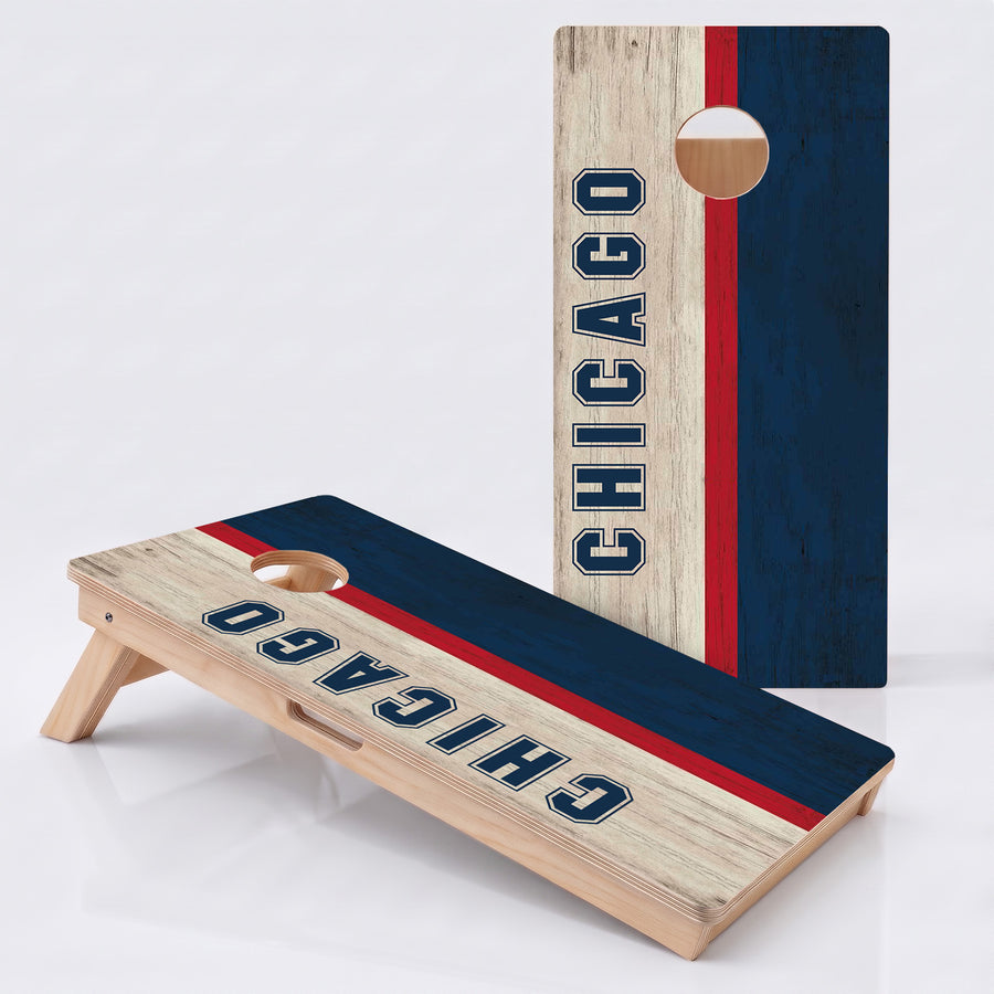 Chicago Baseball Red White & Blue Professional Cornhole Boards