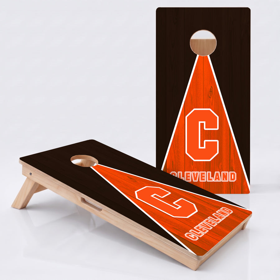 Cleveland Pennant Football Professional Cornhole Boards