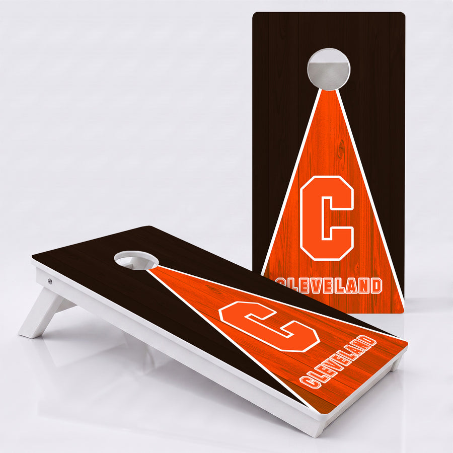 Cleveland Pennant Football Weather Proof Cornhole Boards
