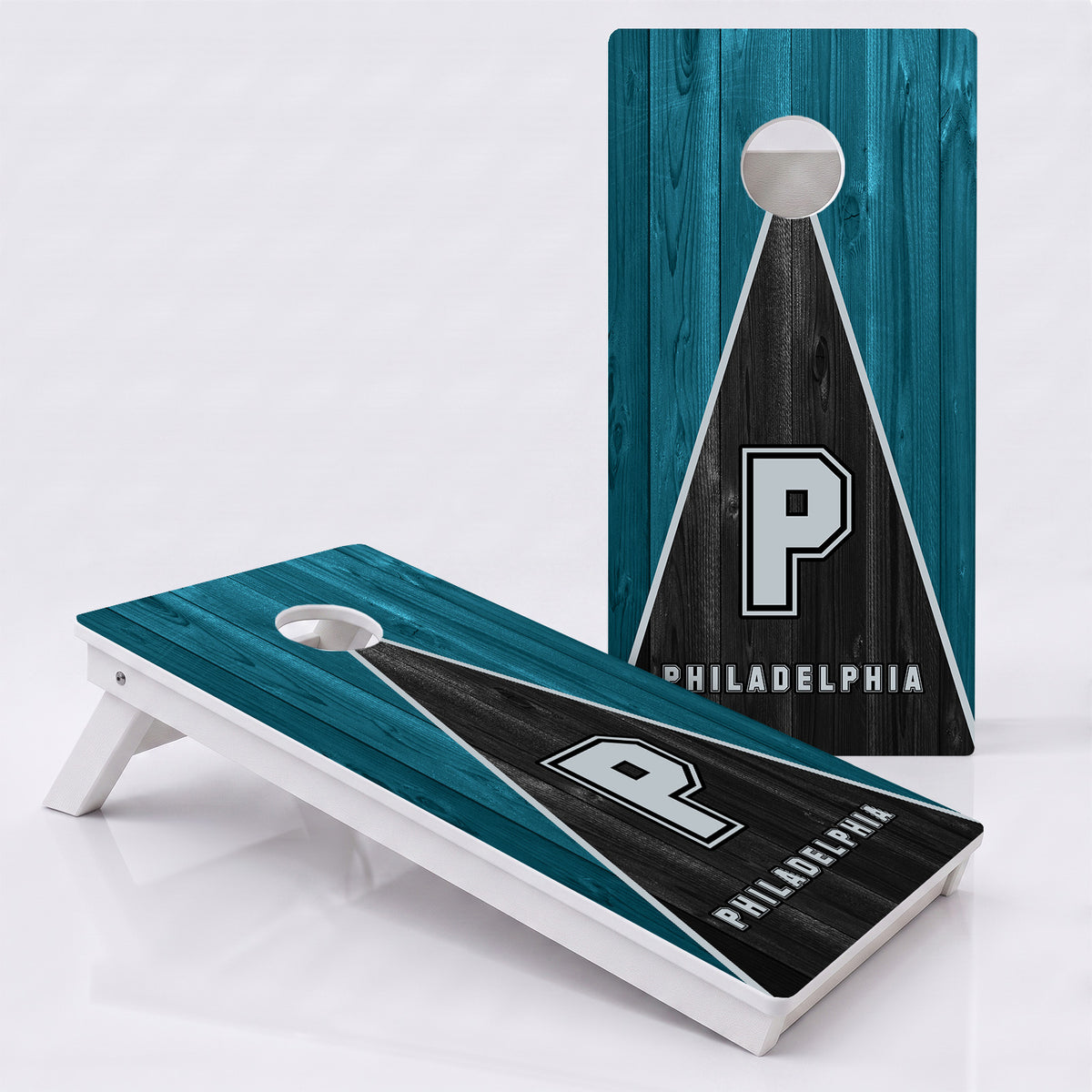 Philadelphia Pennant Football Weather Proof Cornhole Boards