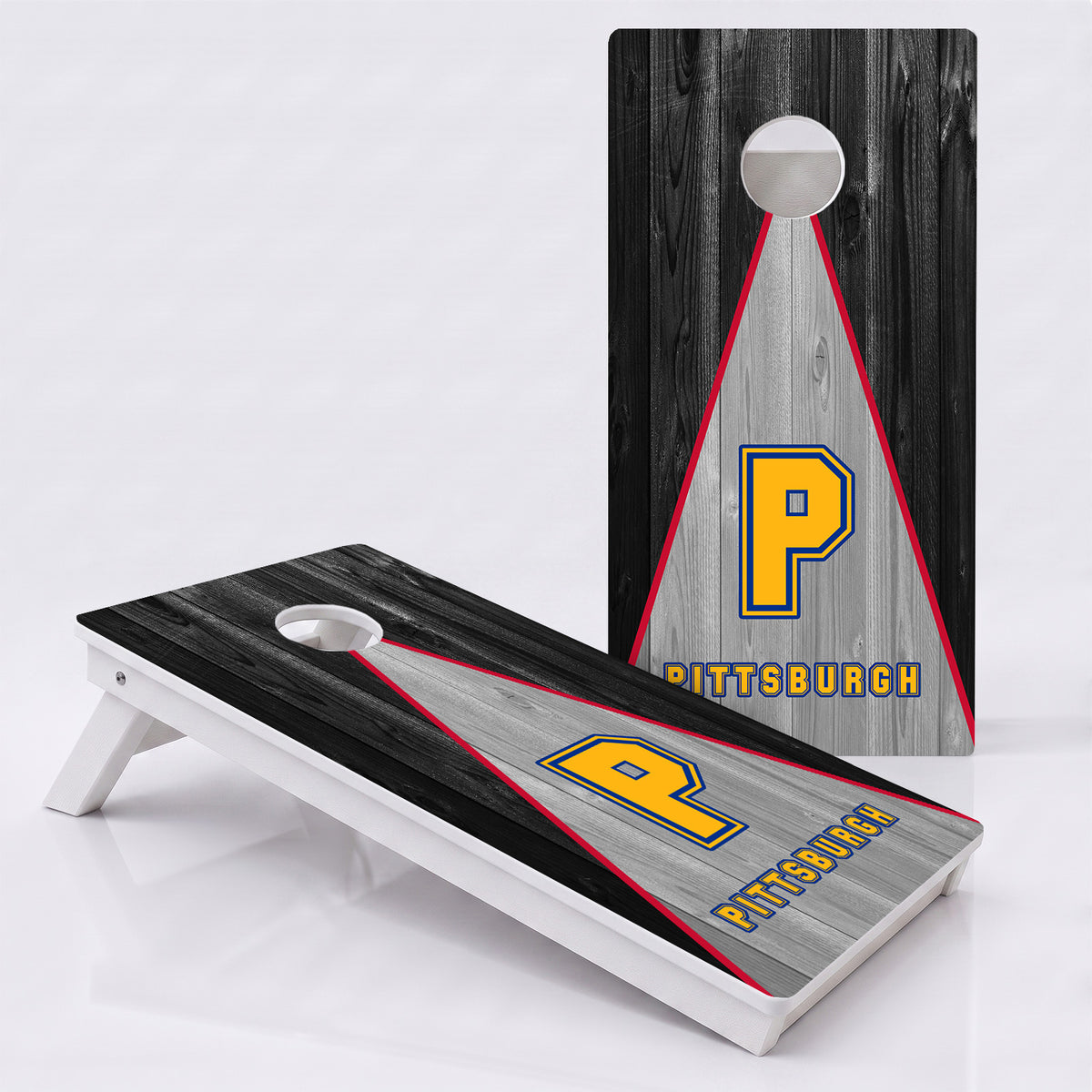 Pittsburgh Pennant Football Weather Proof Cornhole Boards