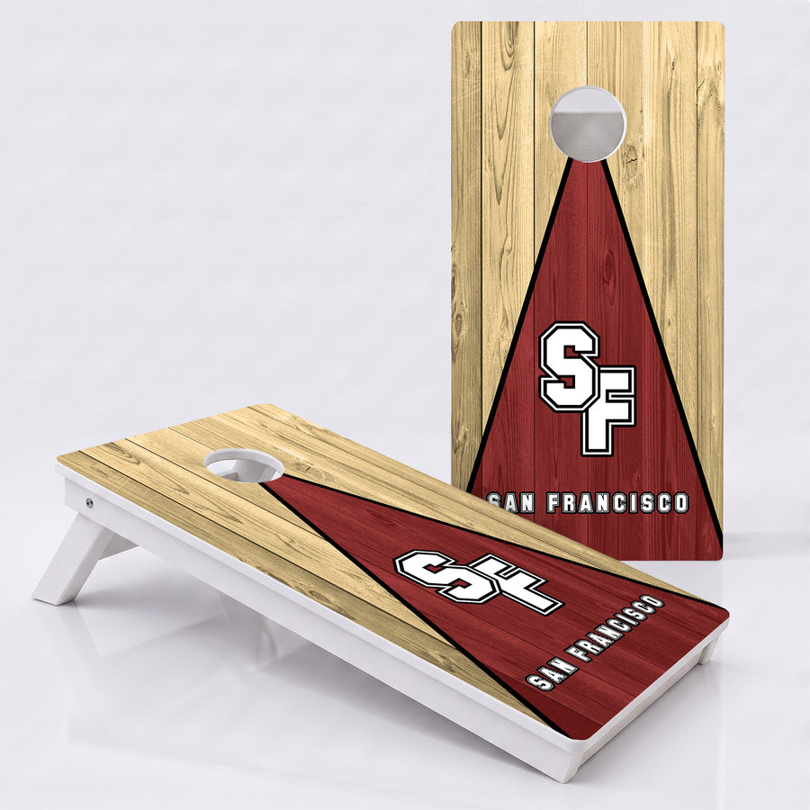 San Francisco Pennant Football Weather Proof Cornhole Boards