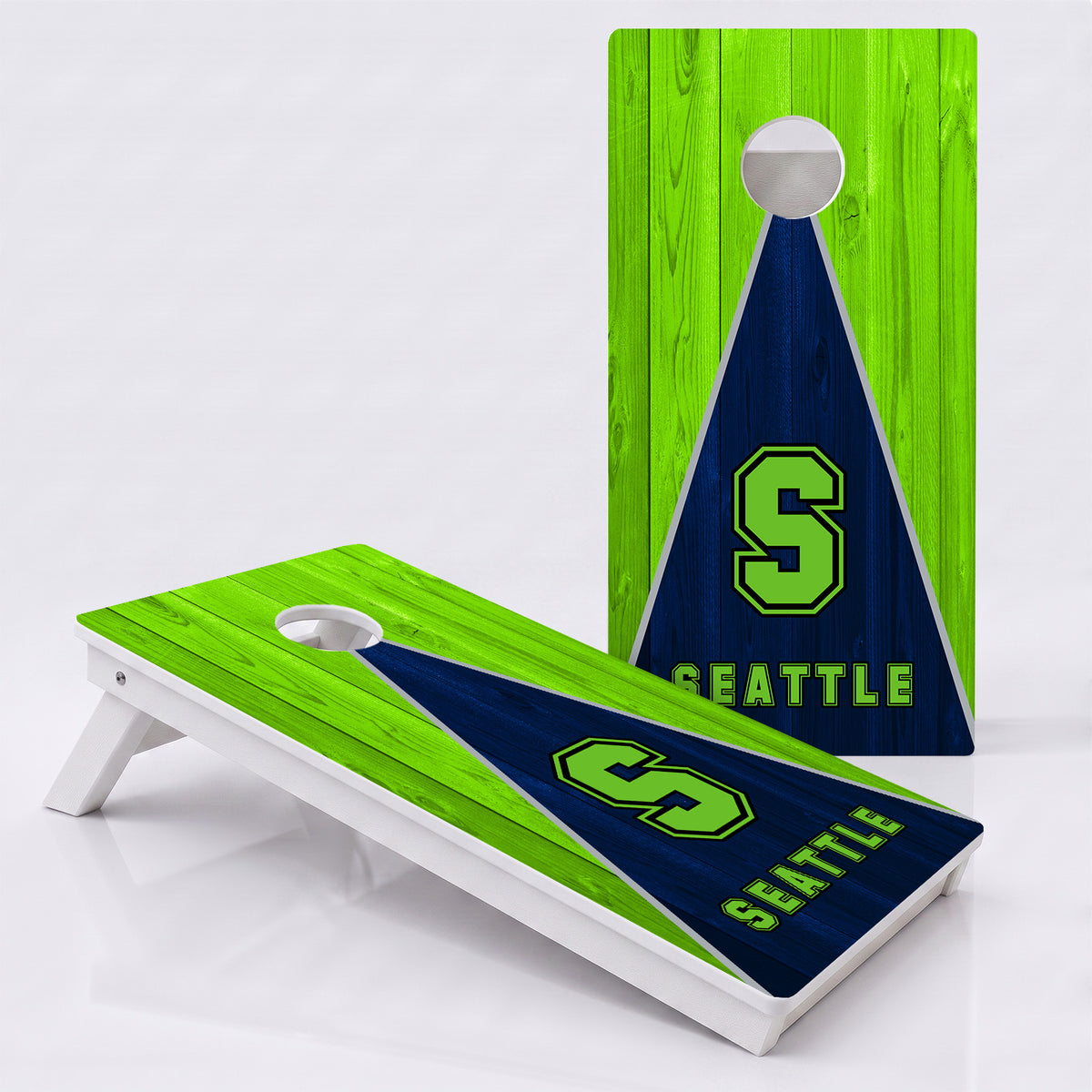Seattle Pennant Football Weather Proof Cornhole Boards