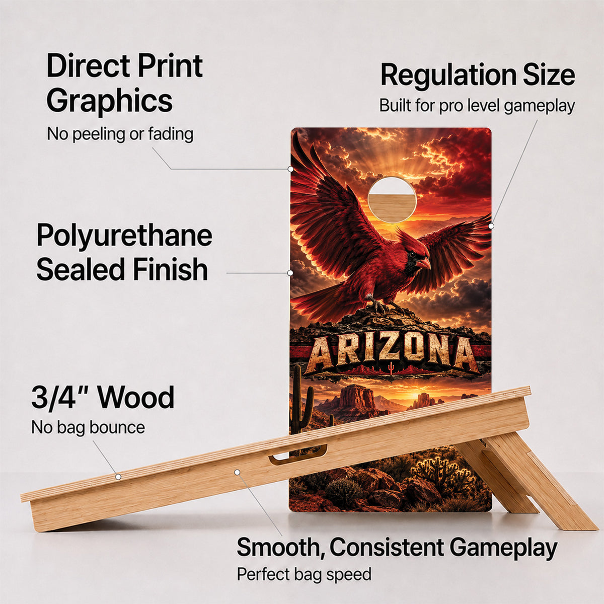 Arizona Football Professional Cornhole Boards