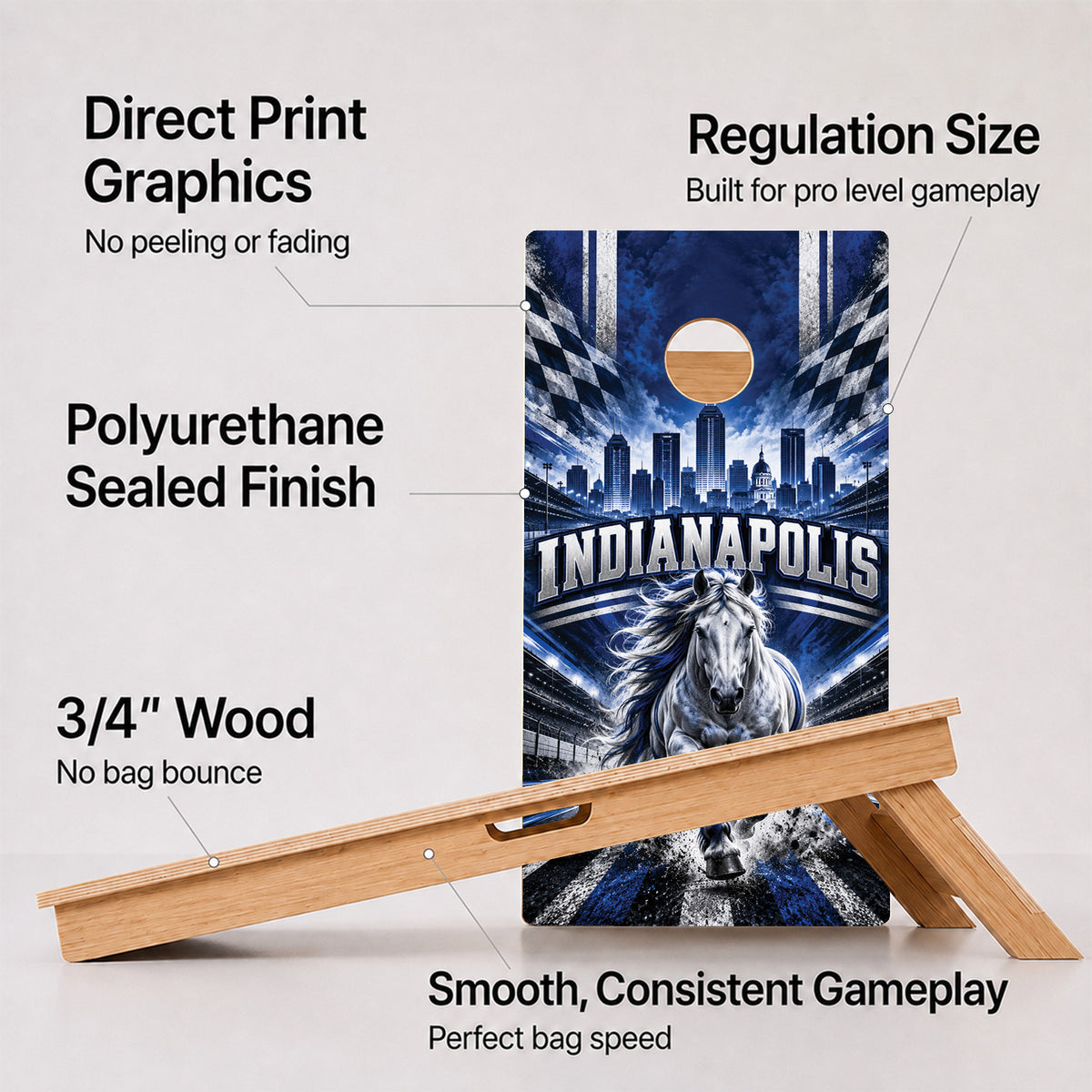 Indianapolis Football Professional Cornhole Boards