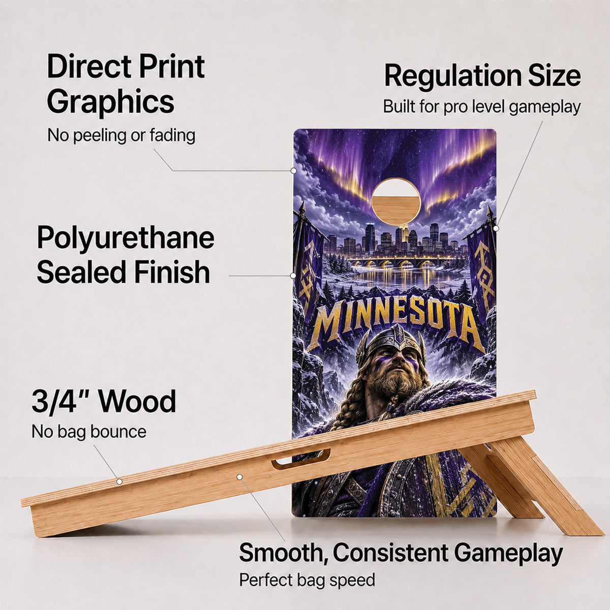 Minnesota Football Professional Cornhole Boards