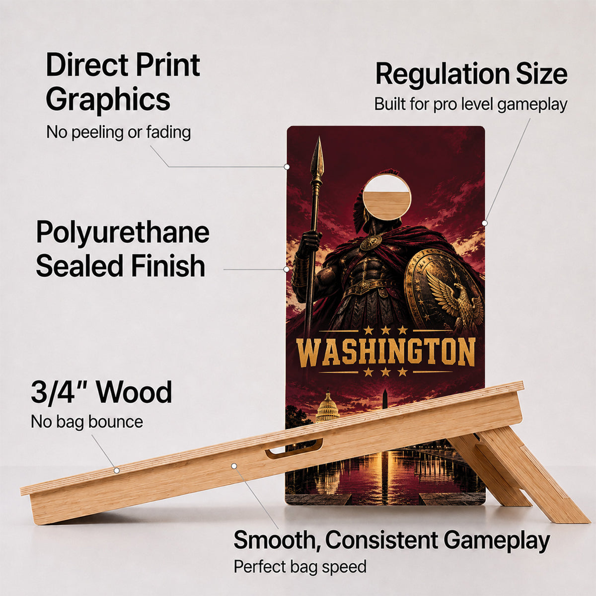 Washington Football Professional Cornhole Boards