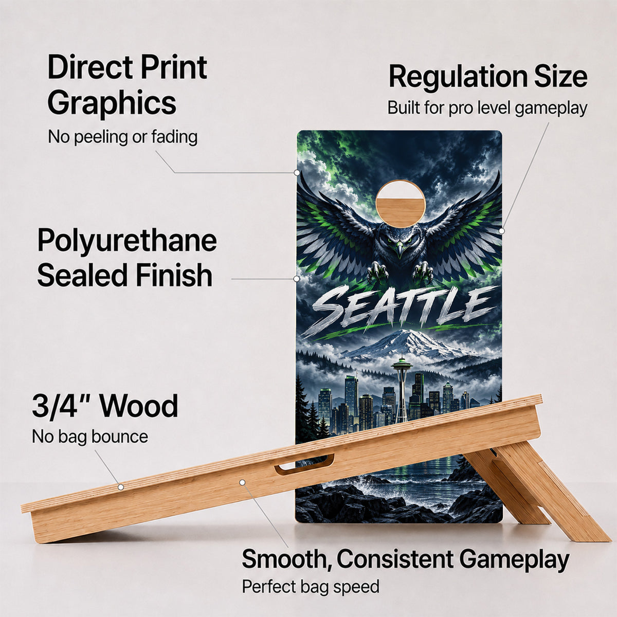 Seattle Football Professional Cornhole Boards