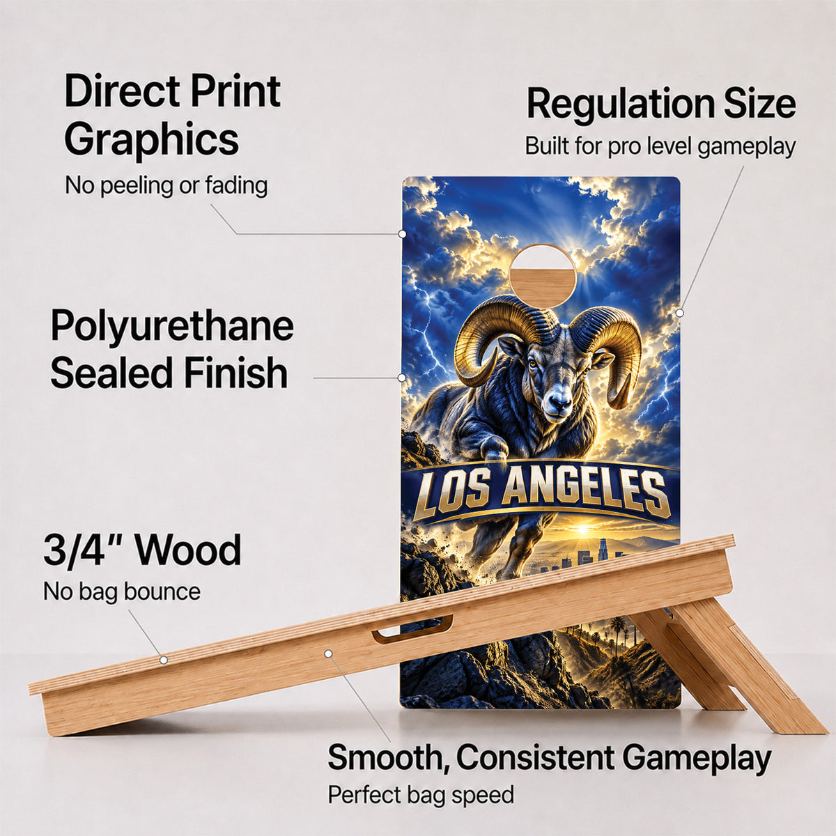 Los Angeles Bighorn Football Professional Cornhole Boards