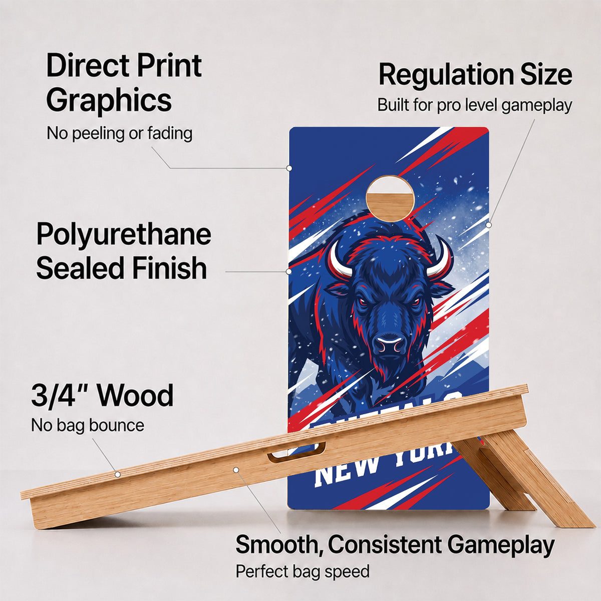 Buffalo New York Football Professional Cornhole Boards