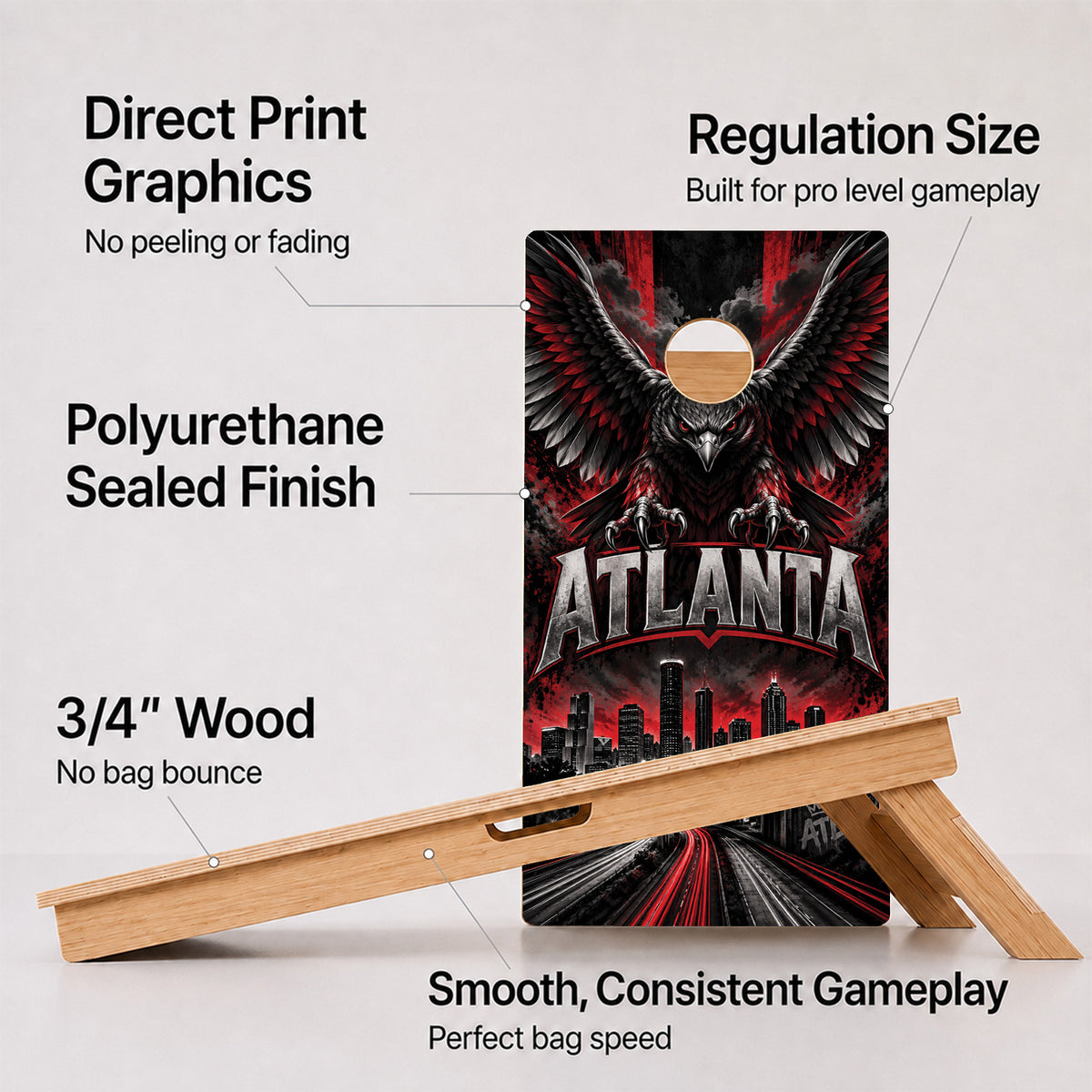 Atlanta Football Professional Cornhole Boards