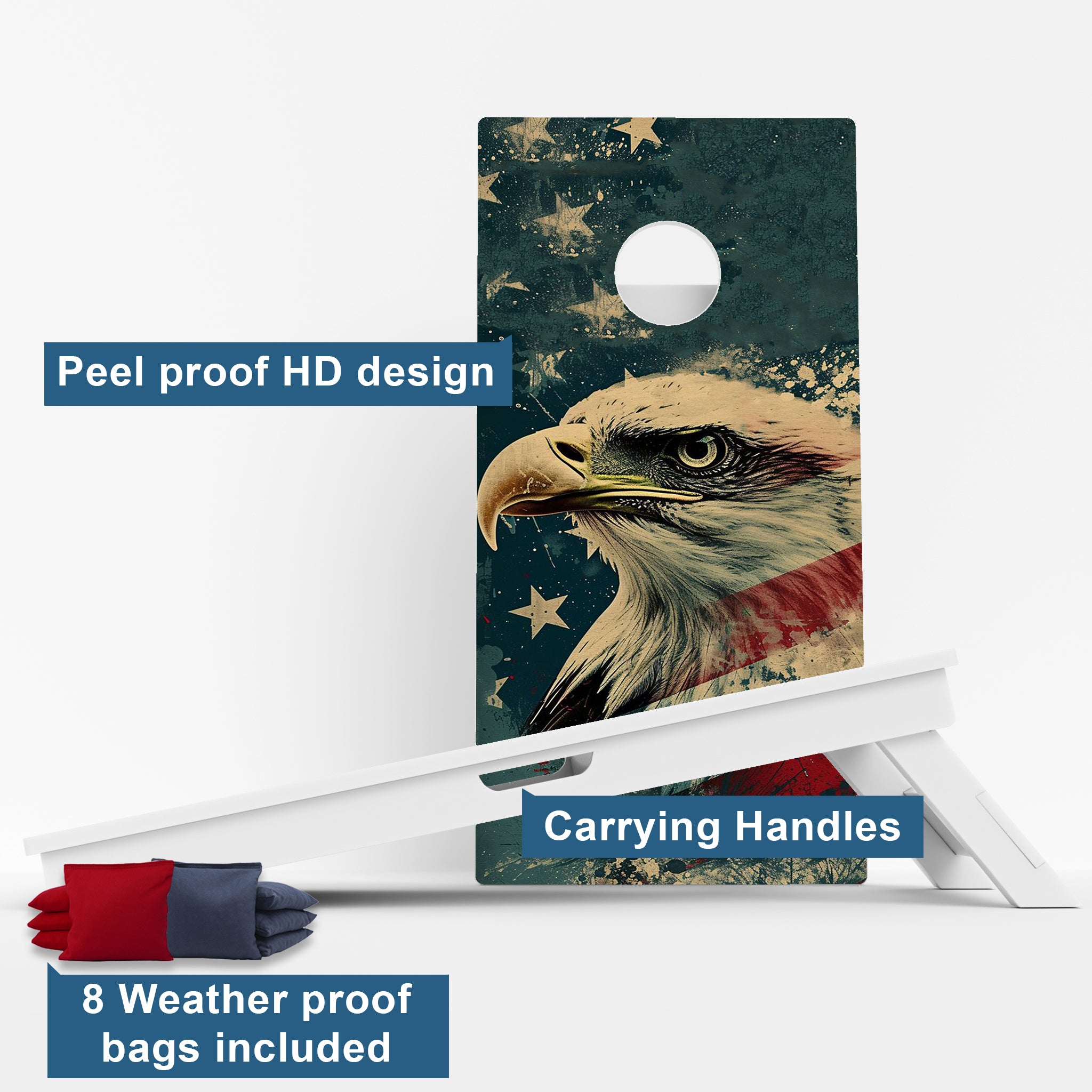 Weather Proof Patriotic Cornhole Boards