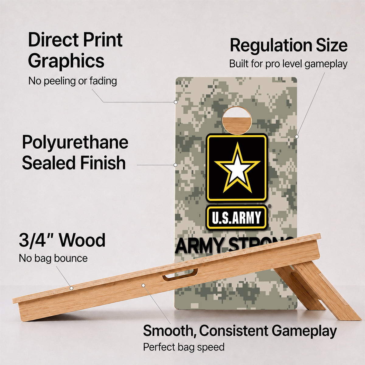 US Army Strong Professional Cornhole Boards