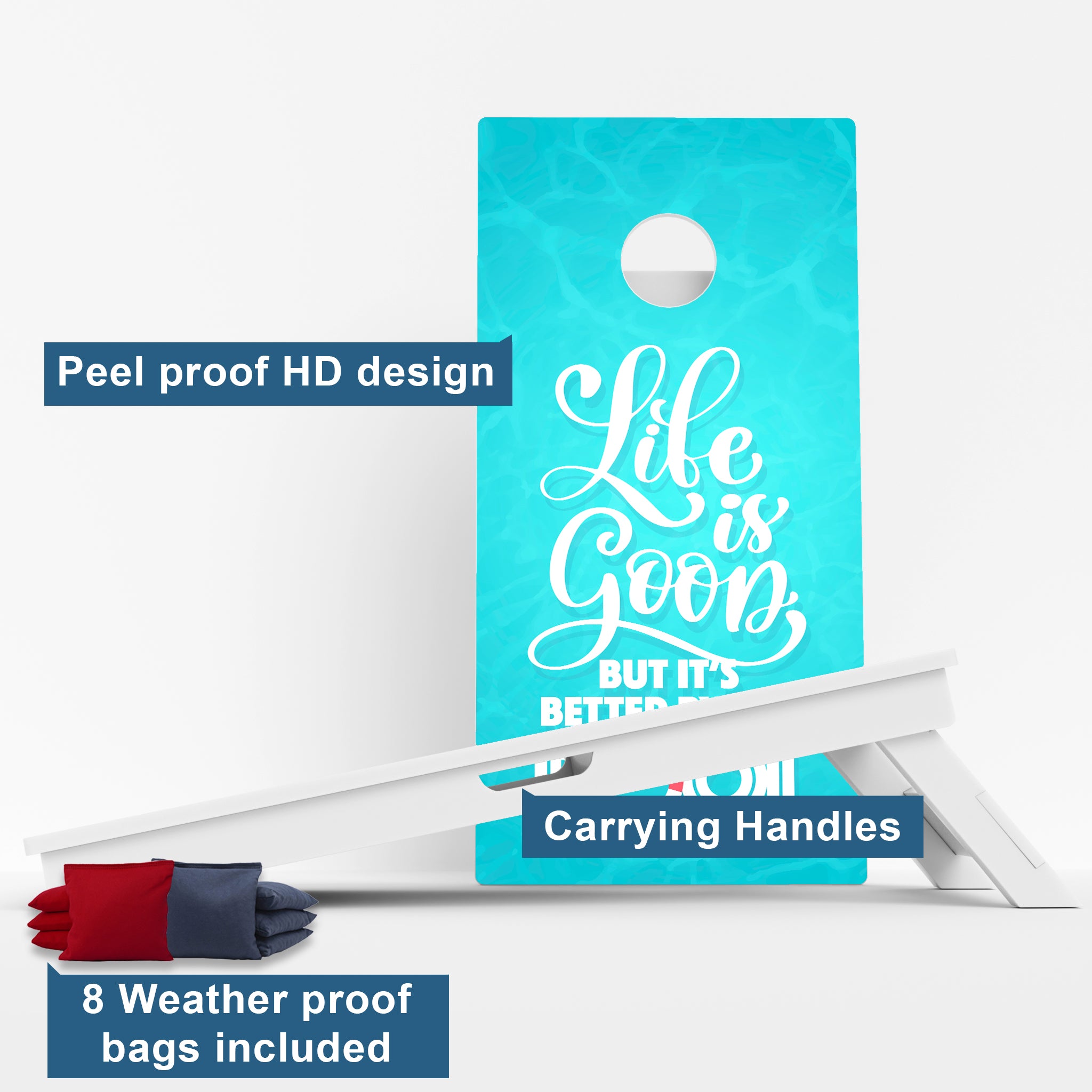 Weather Proof Pool Cornhole Boards