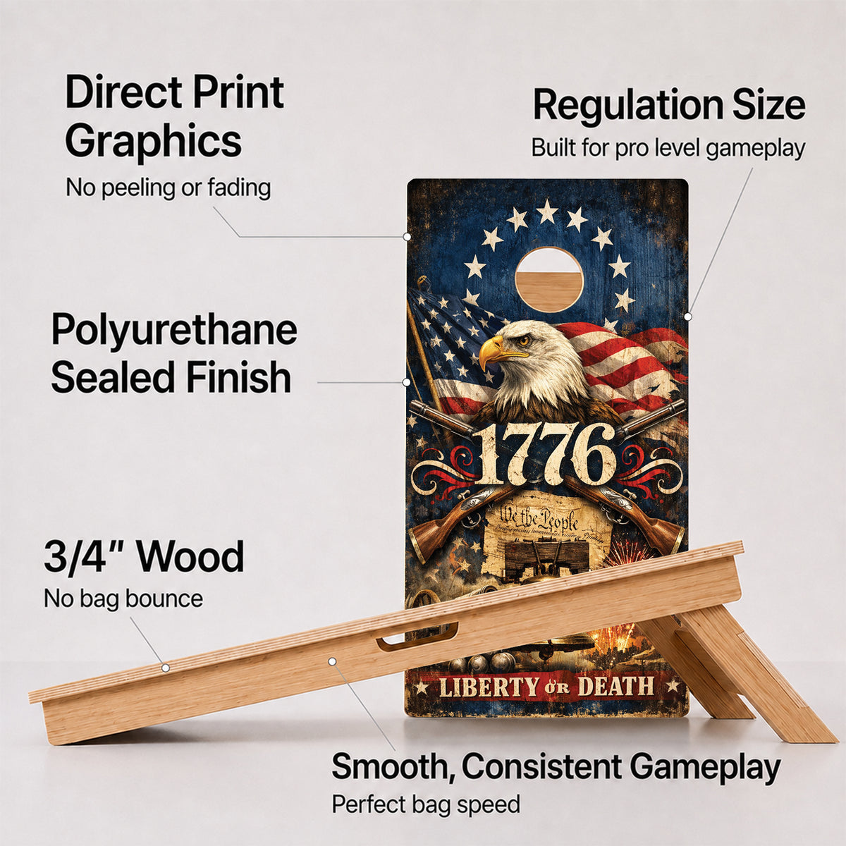 Liberty Or Death Professional Cornhole Boards