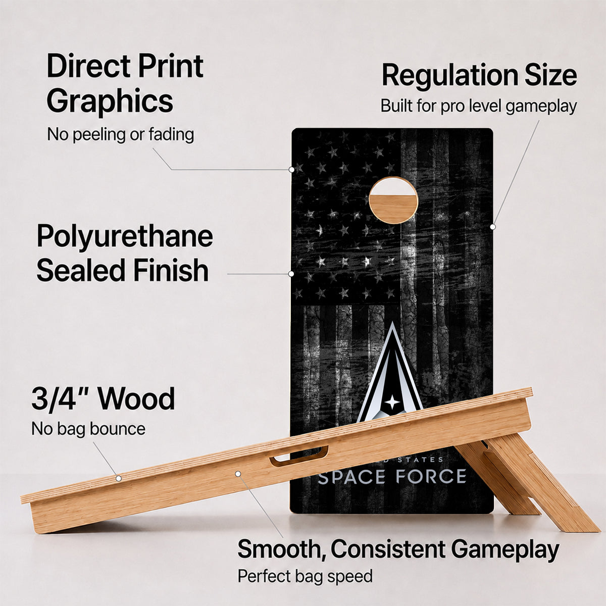 United States Space Force Professional Cornhole Boards