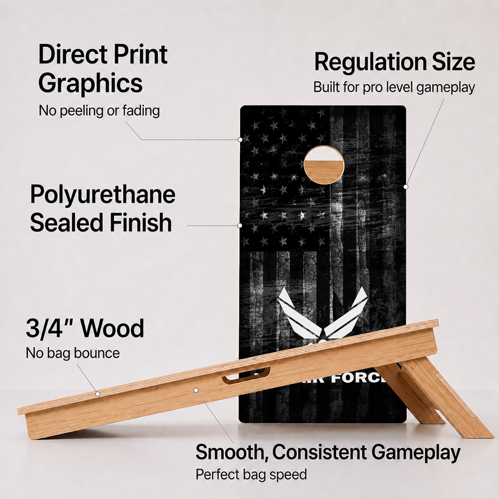 United States Air Force Professional Cornhole Boards