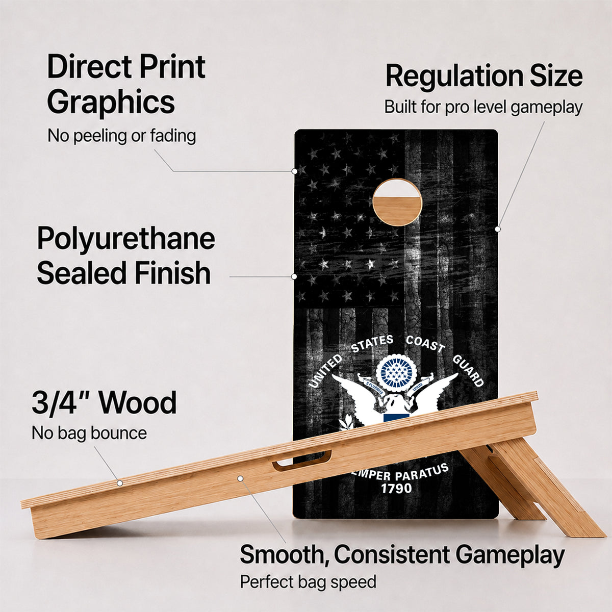 United States Coast Guard Professional Cornhole Boards