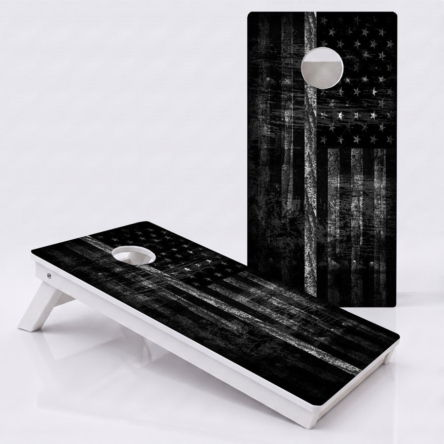 Thin White Line Flag Weather Proof Cornhole Boards