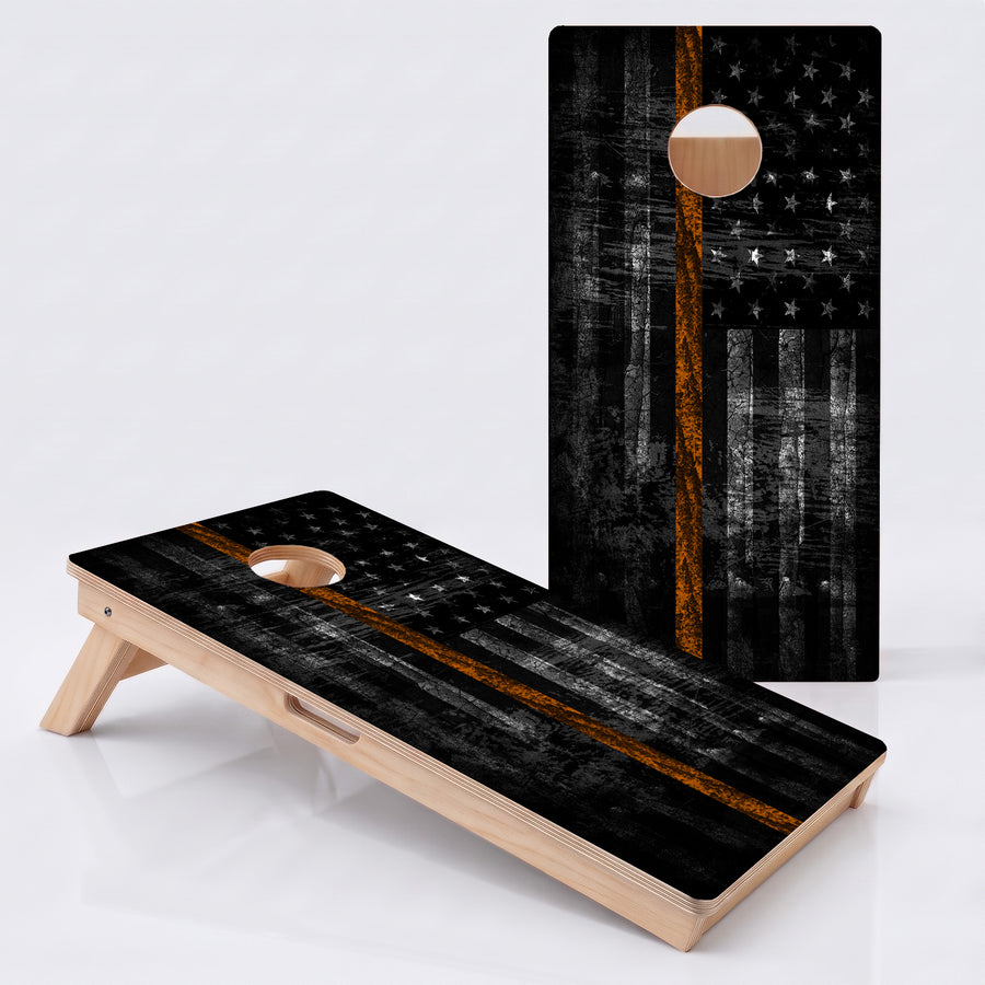 Thin Orange Line Flag Professional Cornhole Boards