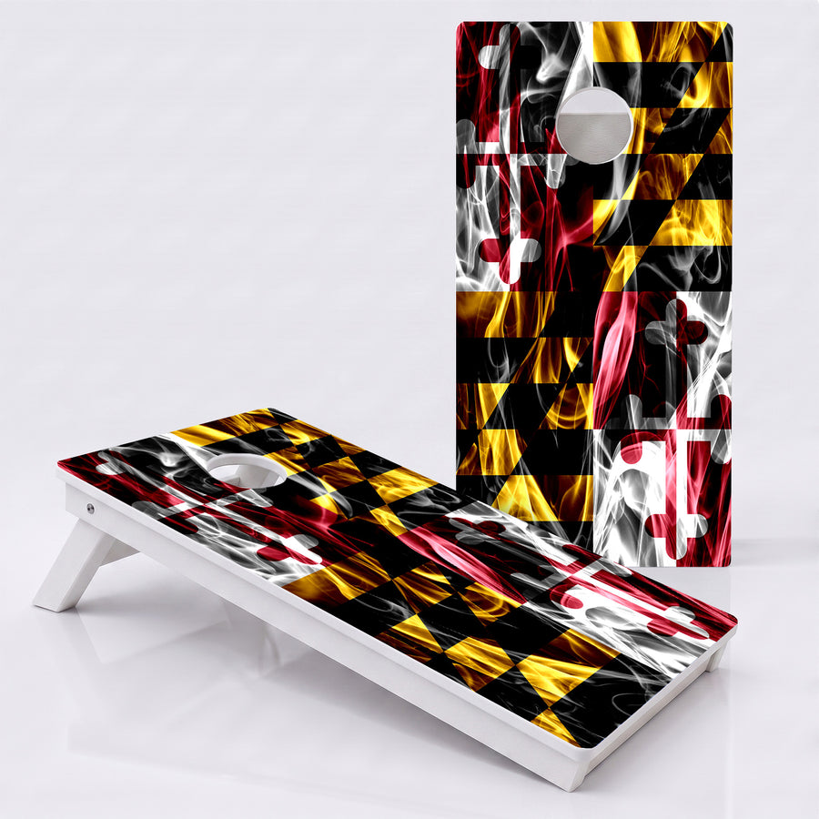Maryland Flag Weather Proof Cornhole Boards