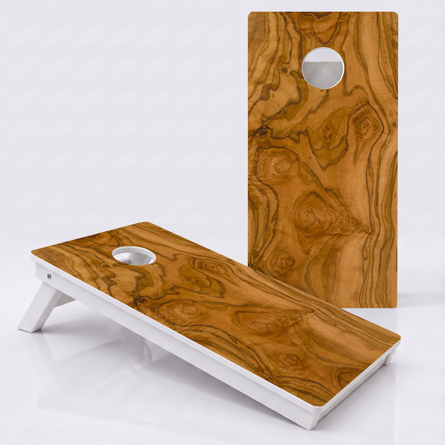 Wood Grain Weather Proof Cornhole Boards