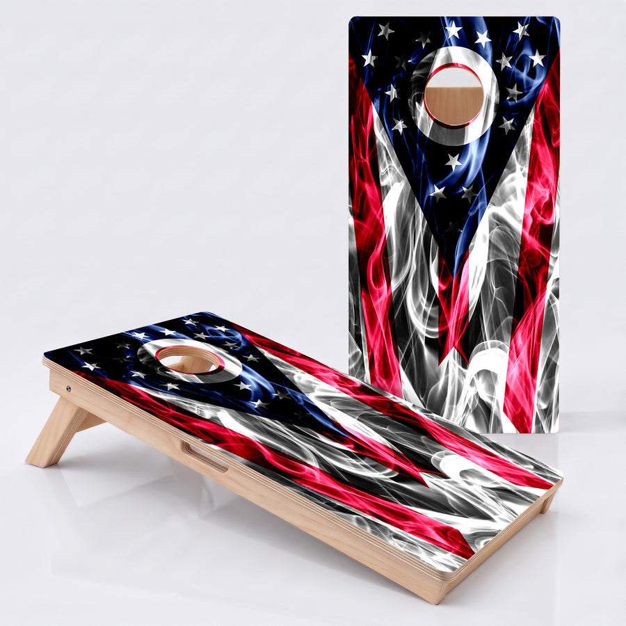 Ohio Flag Professional Cornhole Boards