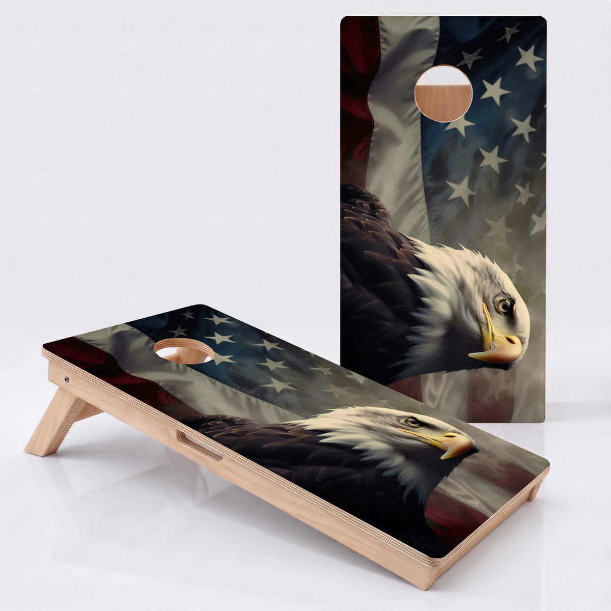 Bald Eagle American Flag Professional Cornhole Boards