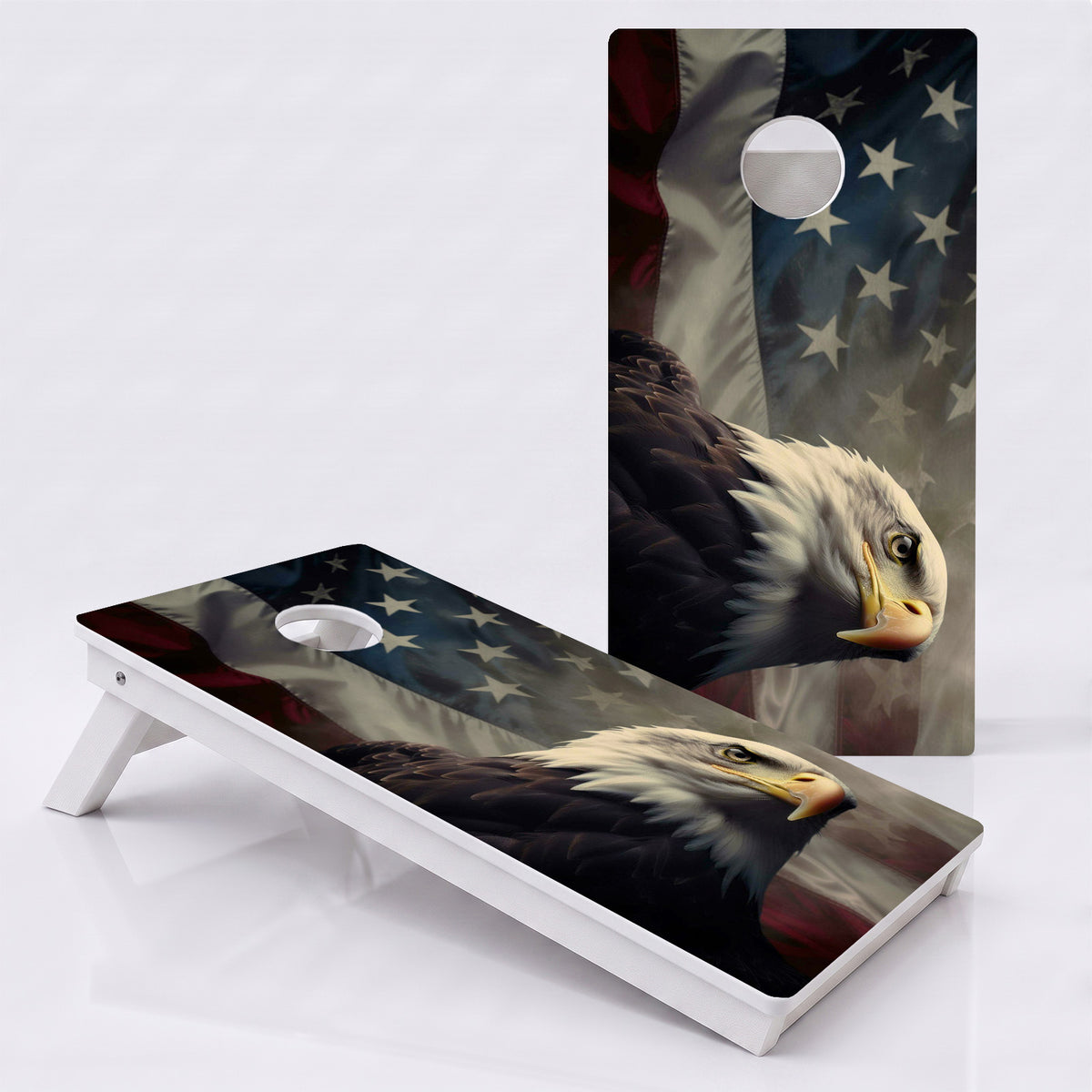 Bald Eagle American Flag Weather Proof Cornhole Boards
