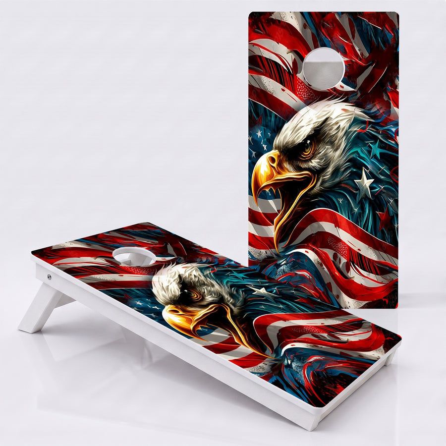 USA Patriotic Eagle Weather Proof Cornhole Boards