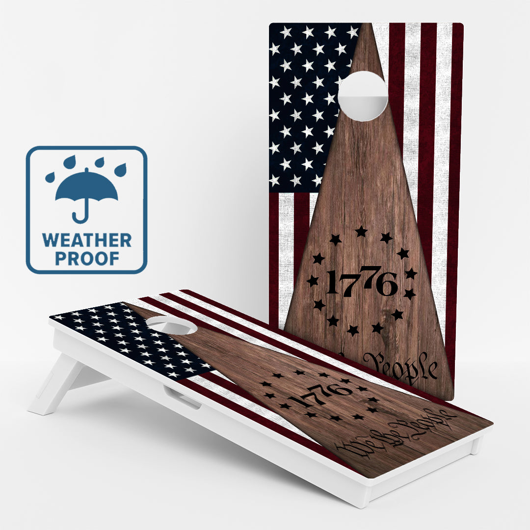 Weather Proof Patriotic 1776 Cornhole Boards