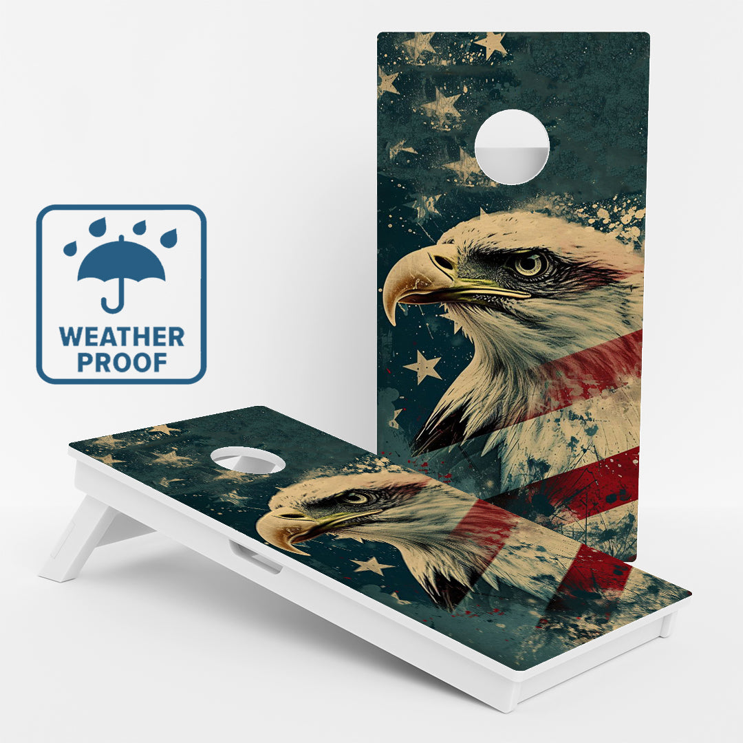 Weather Proof Patriotic Eagle Cornhole Boards
